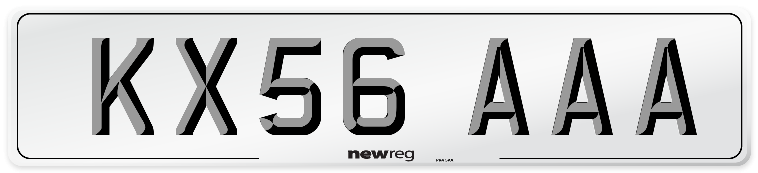 KX56 AAA Number Plate from New Reg